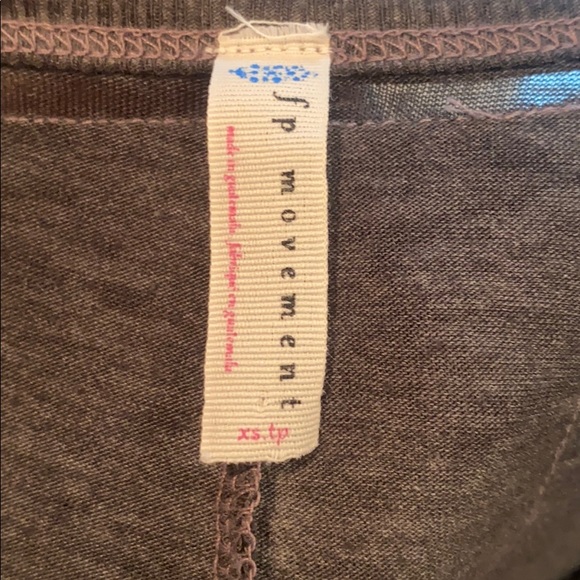 FREE PEOPLE Dark Gray Open-Back Tunic - Picture 4 of 6